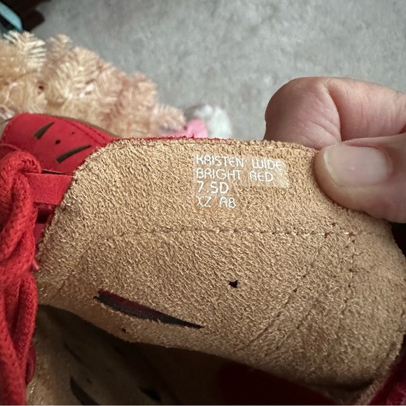 NEW Red Open Toe Ankle Booties - Picture 4 of 4